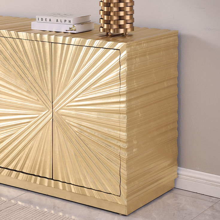 Helios Gold Leaf Console Table by New Era Innovations at Eve Furniture