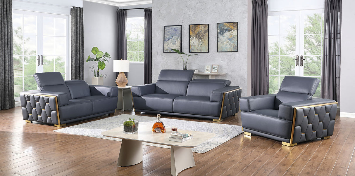 Hexor Navy Living Room Set by New Era Innovations at Eve Furniture