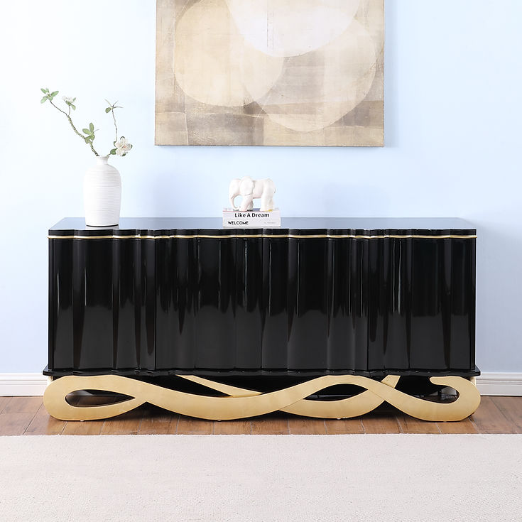 Tessa Black Console Table by New Era Innovations at Eve Furniture