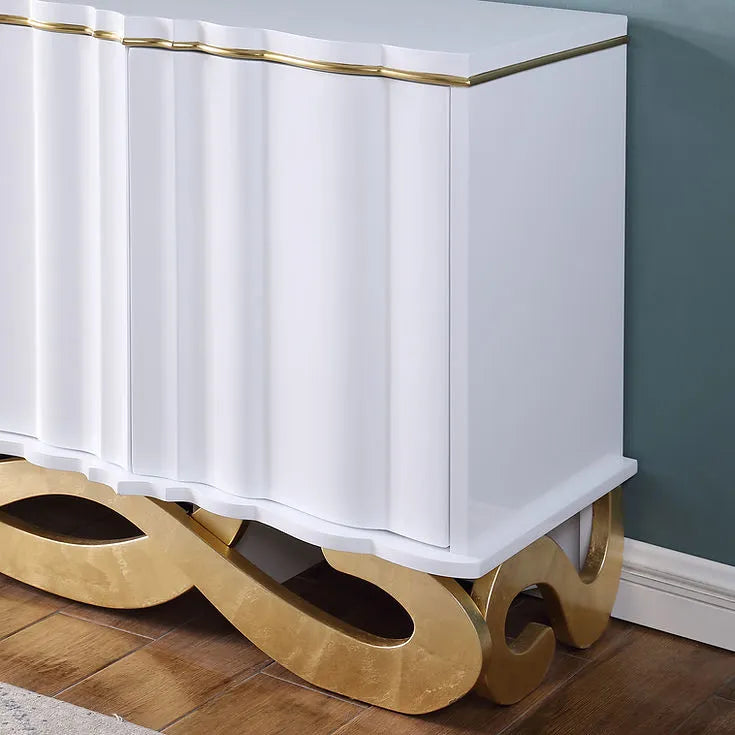 Isadora White Console Table by New Era Innovations at Eve Furniture
