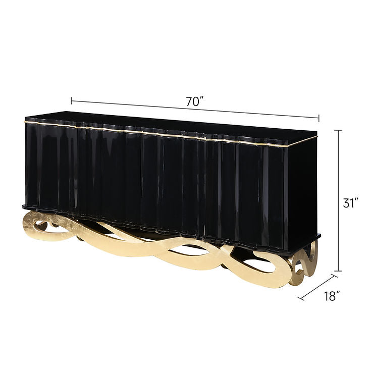 Tessa Black Console Table by New Era Innovations at Eve Furniture