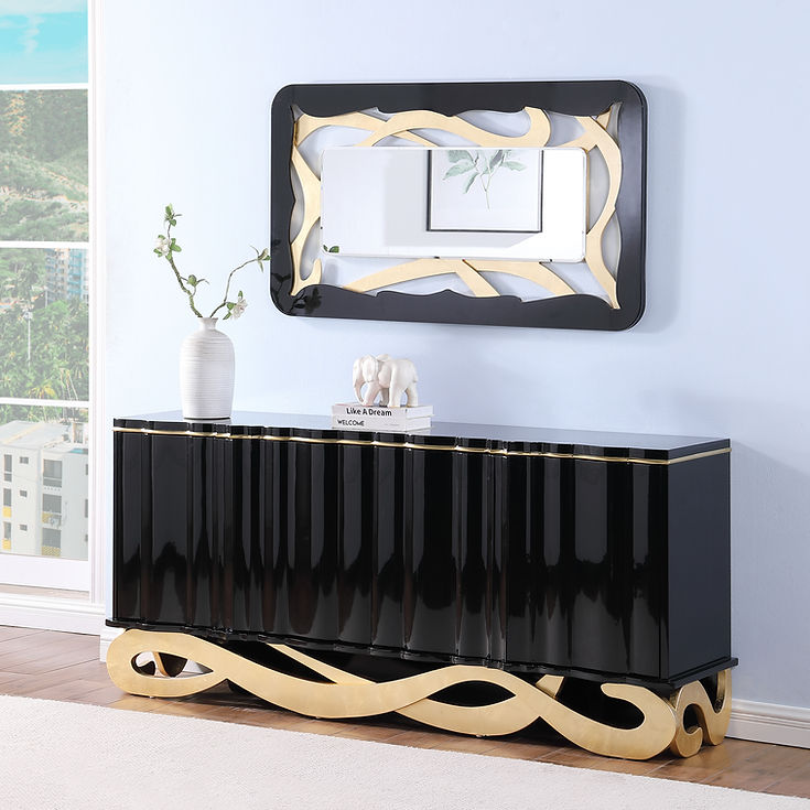 Tessa Black Console Table by New Era Innovations at Eve Furniture