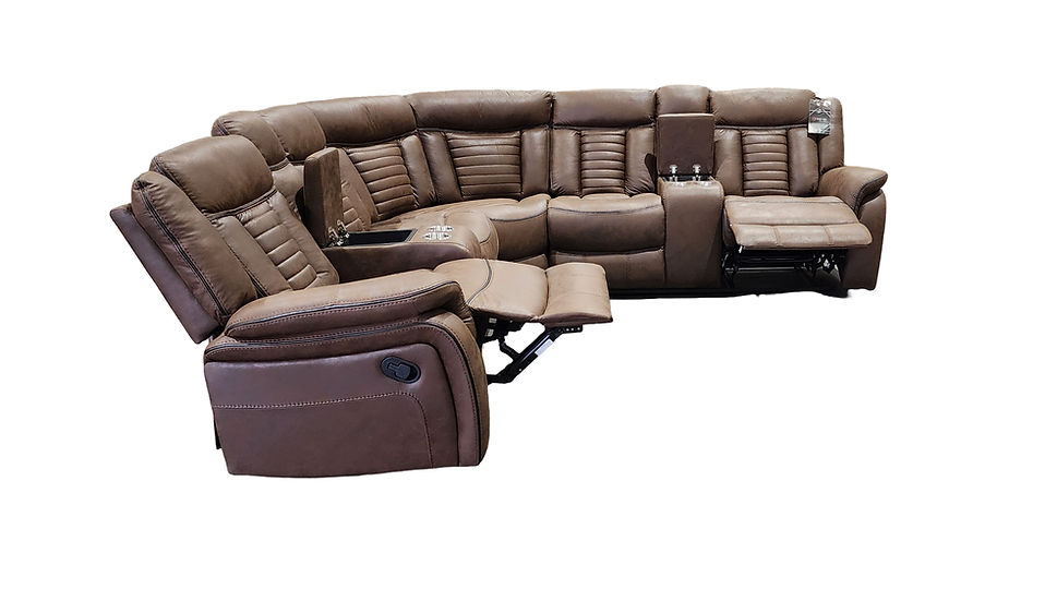 Samuel Brown 3-Piece Reclining Sectional by New Era Innovations at Eve Furniture