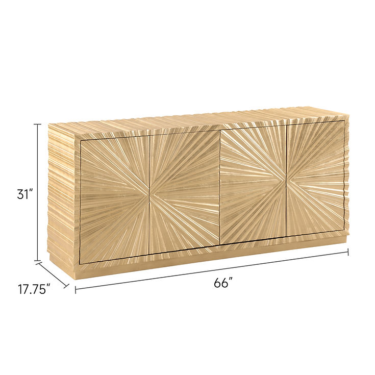 Helios Gold Leaf Console Table by New Era Innovations at Eve Furniture