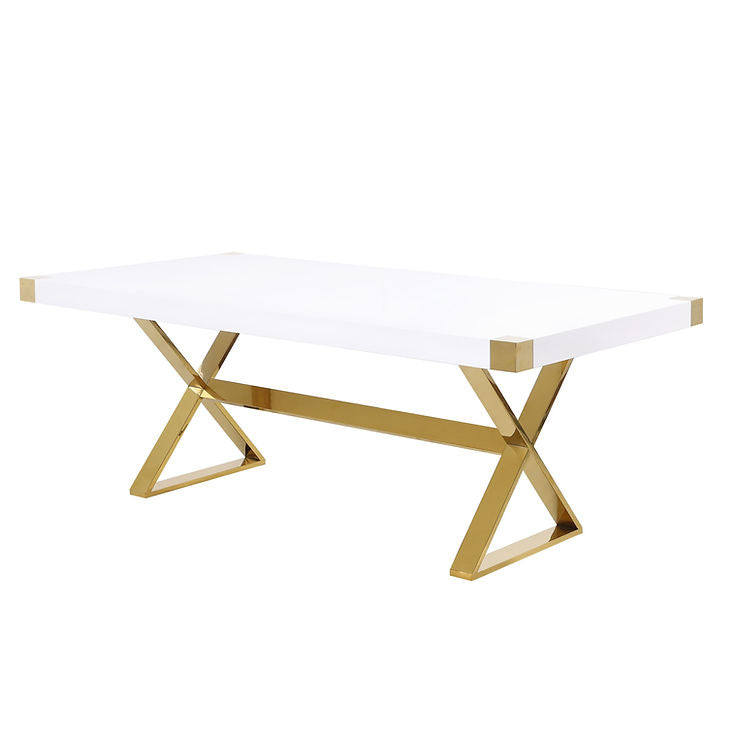 Adel 79" White Dining Table by New Era Innovations at Eve Furniture