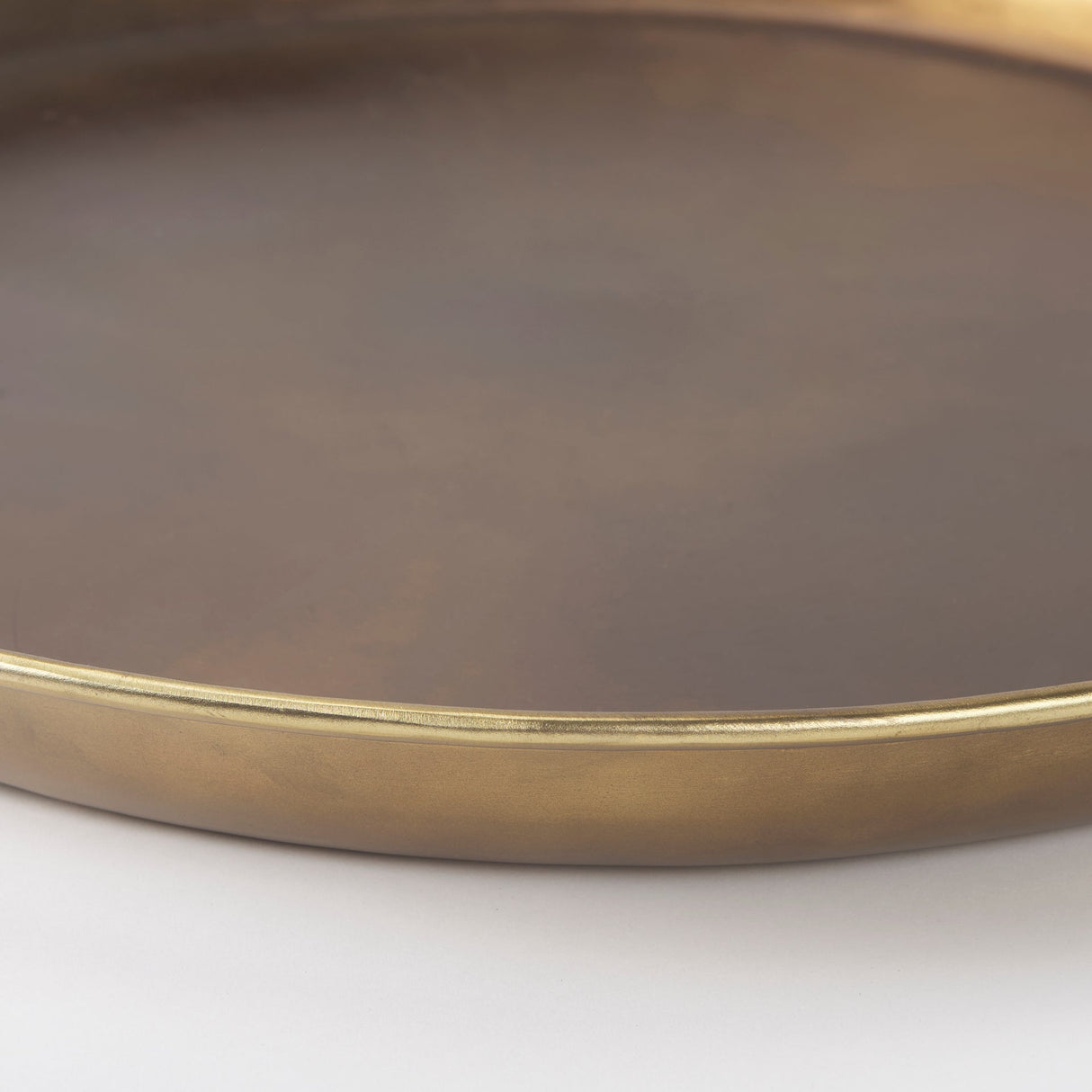 Eagan 24.0L x 24.0W x 2.0H Brass Aluminium Tray Large by Mercana at Eve Furniture