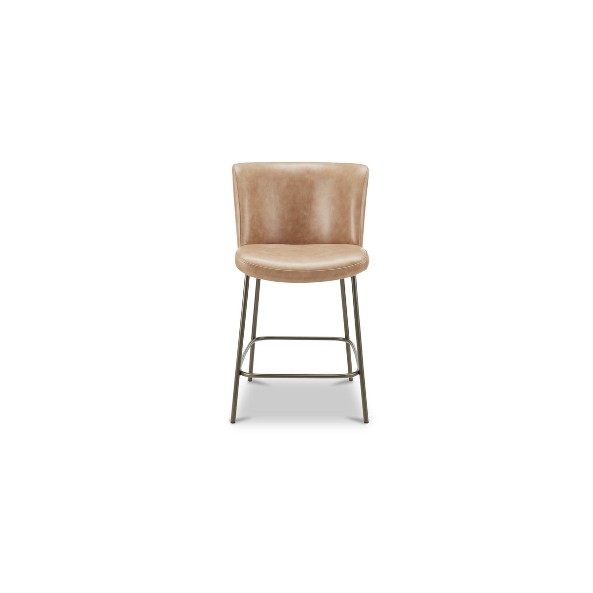 Early Tan Leather Counter Stool by Moe's Home at Eve Furniture