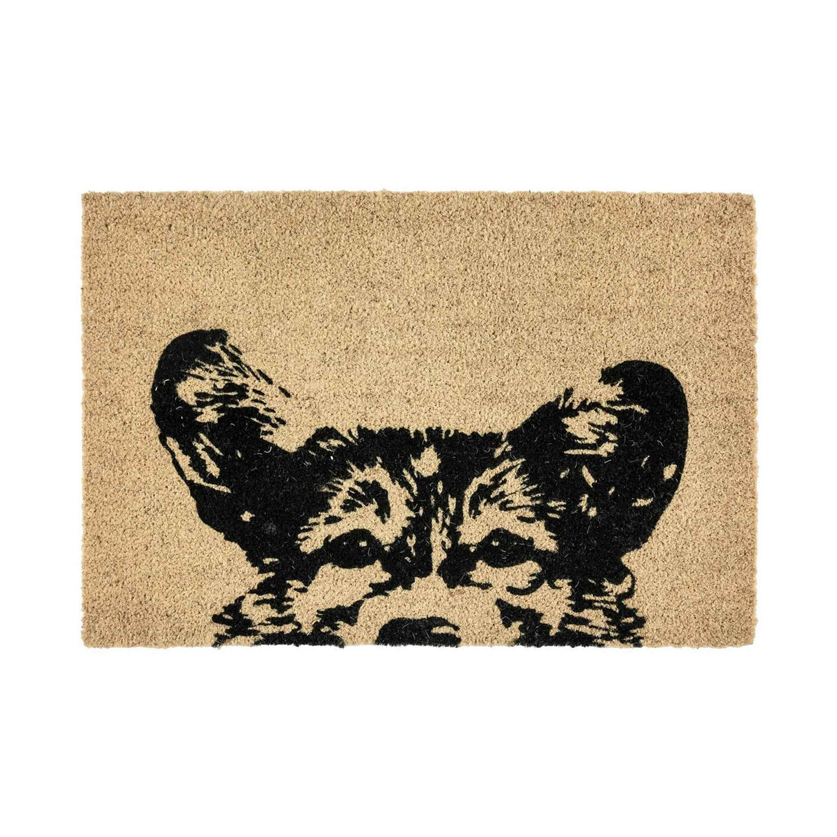 Earnest Dog Black/Sand Doormat 24x36 by Classic Home at Eve Furniture