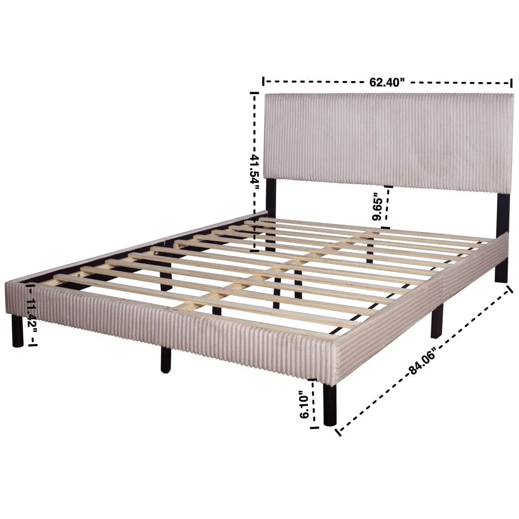 Ease Beige Full Platform Bed by Happy Homes at Eve Furniture