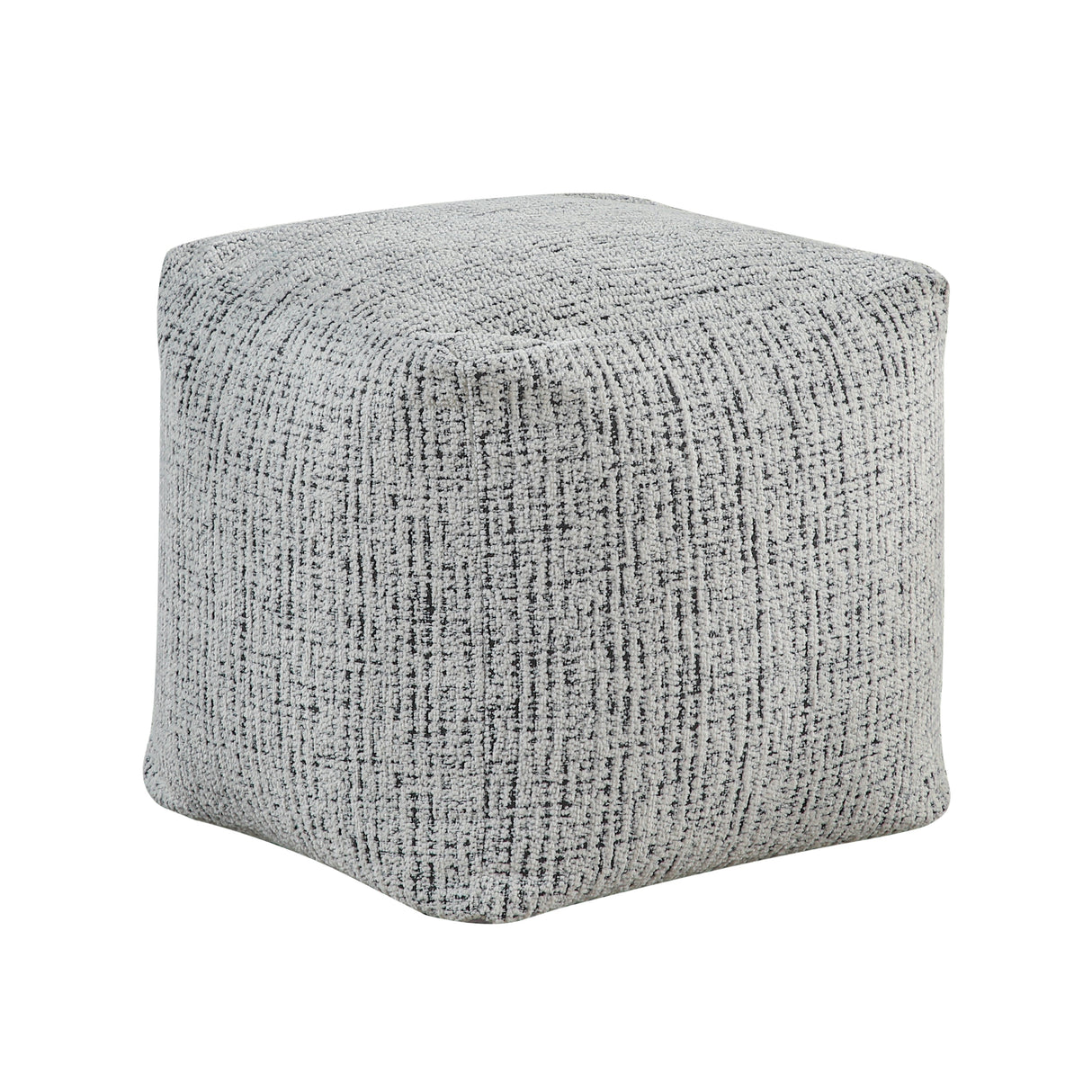 Easley Multi-Color Square Chenille Pouf by Homelegance at Eve Furniture