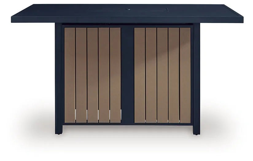 East Beach Rectangular Bar Table w/Fire Pit by Ashley at Eve Furniture