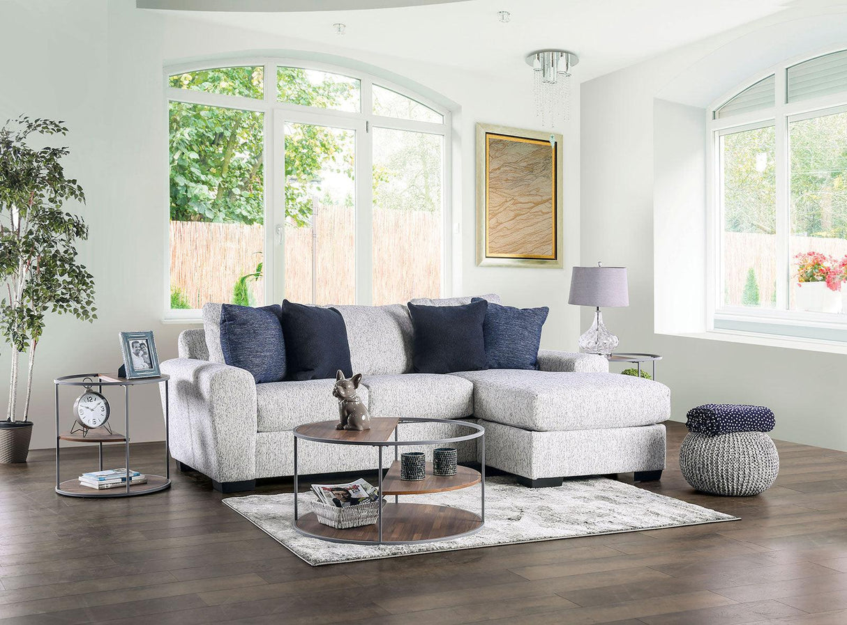 Eastcote Cream Sectional by Furniture of America at Eve Furniture