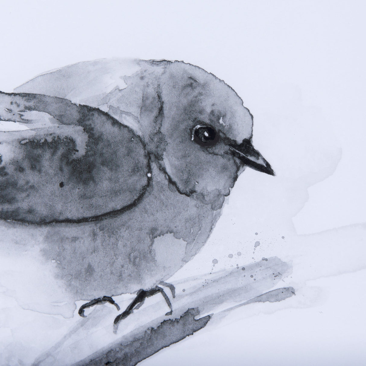 Eastern Blue BW III by Mercana Studio Hand Embellished Textured Framed Art Print Matted under Glass by Mercana at Eve Furniture