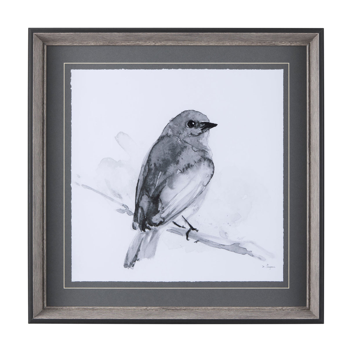 Eastern Blue BW IV by Mercana Studio a Hand Embellished Textured Framed Art Print Matted under Glass by Mercana at Eve Furniture