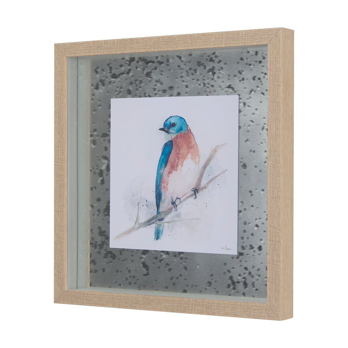 Eastern Blue VI by Mercana Studio a Hand Embellished Textured Framed Art Print Matted under Glass by Mercana at Eve Furniture