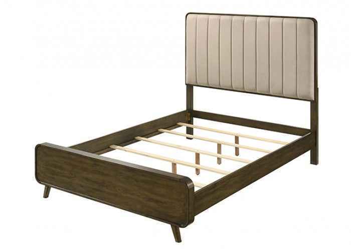Eastlin Walnut 5-Piece Queen Bedroom Set by Furniture of America at Eve Furniture