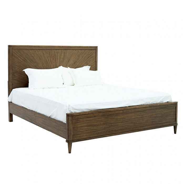 Eastlin Walnut 5-Piece Queen Bedroom Set by Furniture of America at Eve Furniture