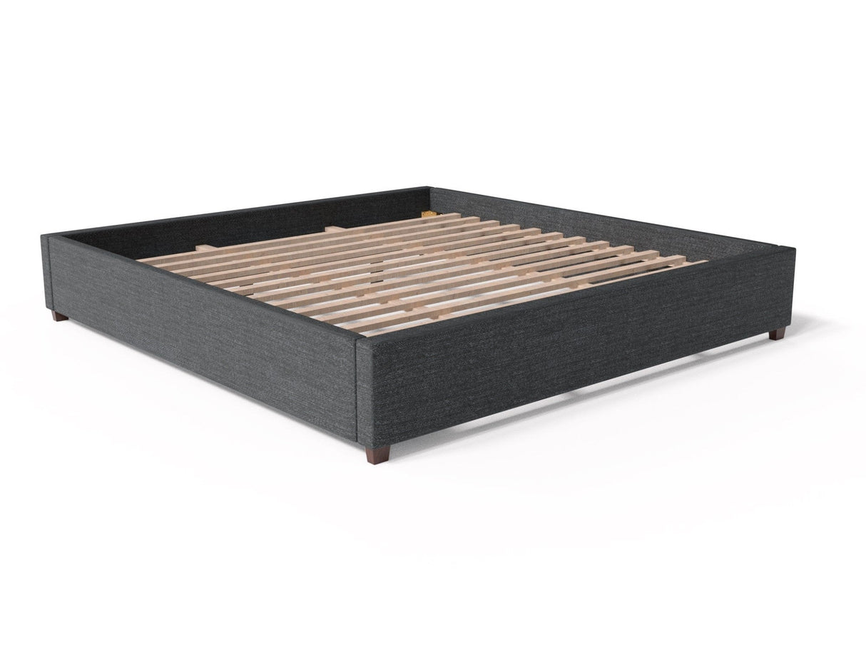 Eastman Stone Queen Platform Bed Base by Malouf at Eve Furniture