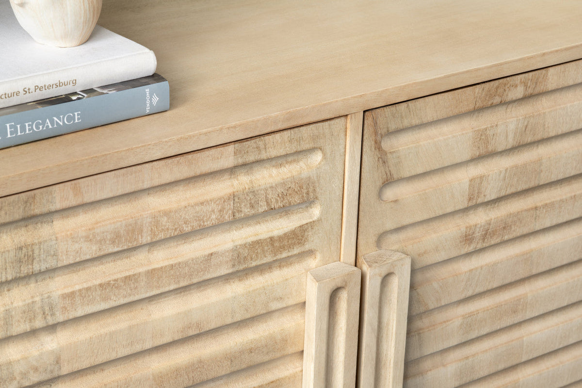 Easton Brown Four-Door Sideboard by Crestview at Eve Furniture