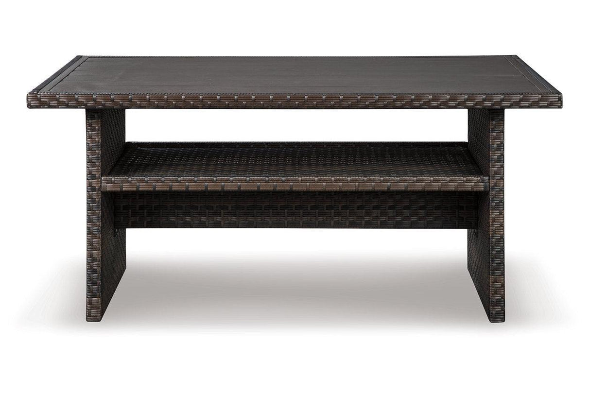 Easy Isle Dark Brown/Beige Multi-Use Table by Ashley at Eve Furniture