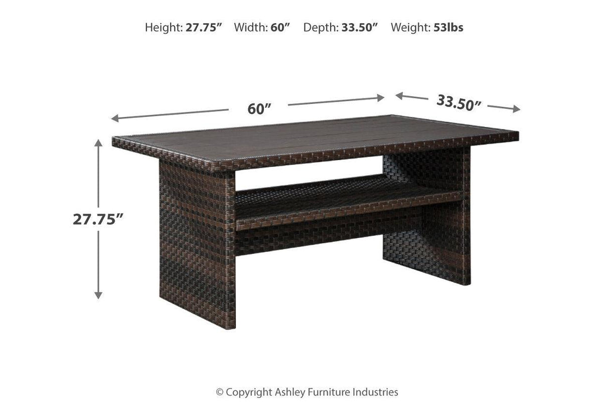 Easy Isle Dark Brown/Beige Multi-Use Table by Ashley at Eve Furniture