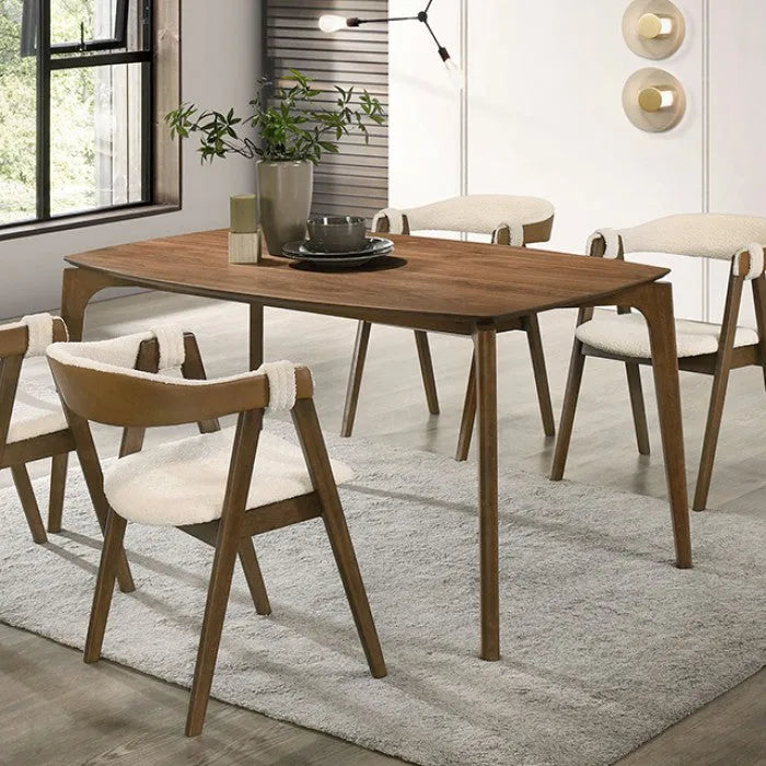 Ebikon Walnut 5-Piece Dining Room Set by Furniture of America at Eve Furniture