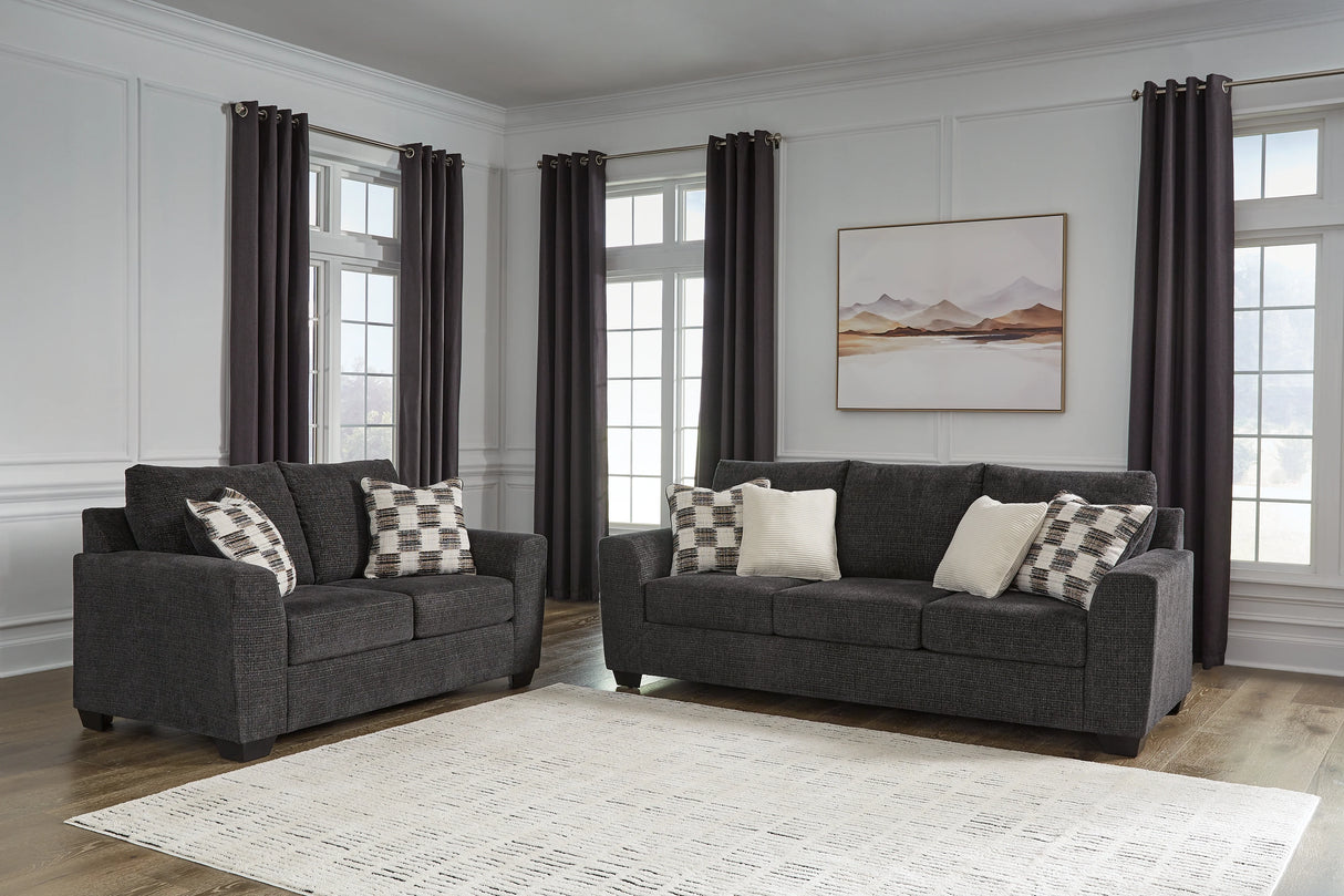 Loreo Ebony Sofa and Loveseat