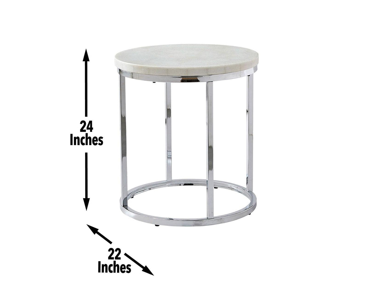 Echo 3-Piece Marble Top Set (Cocktail & 2 End Tables) by Steve Silver at Eve Furniture