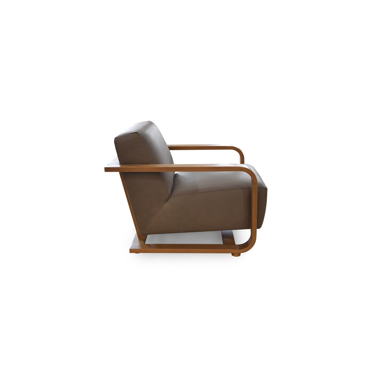 Eckersley Cool Brown Leather Lounge Chair by Moe's Home at Eve Furniture