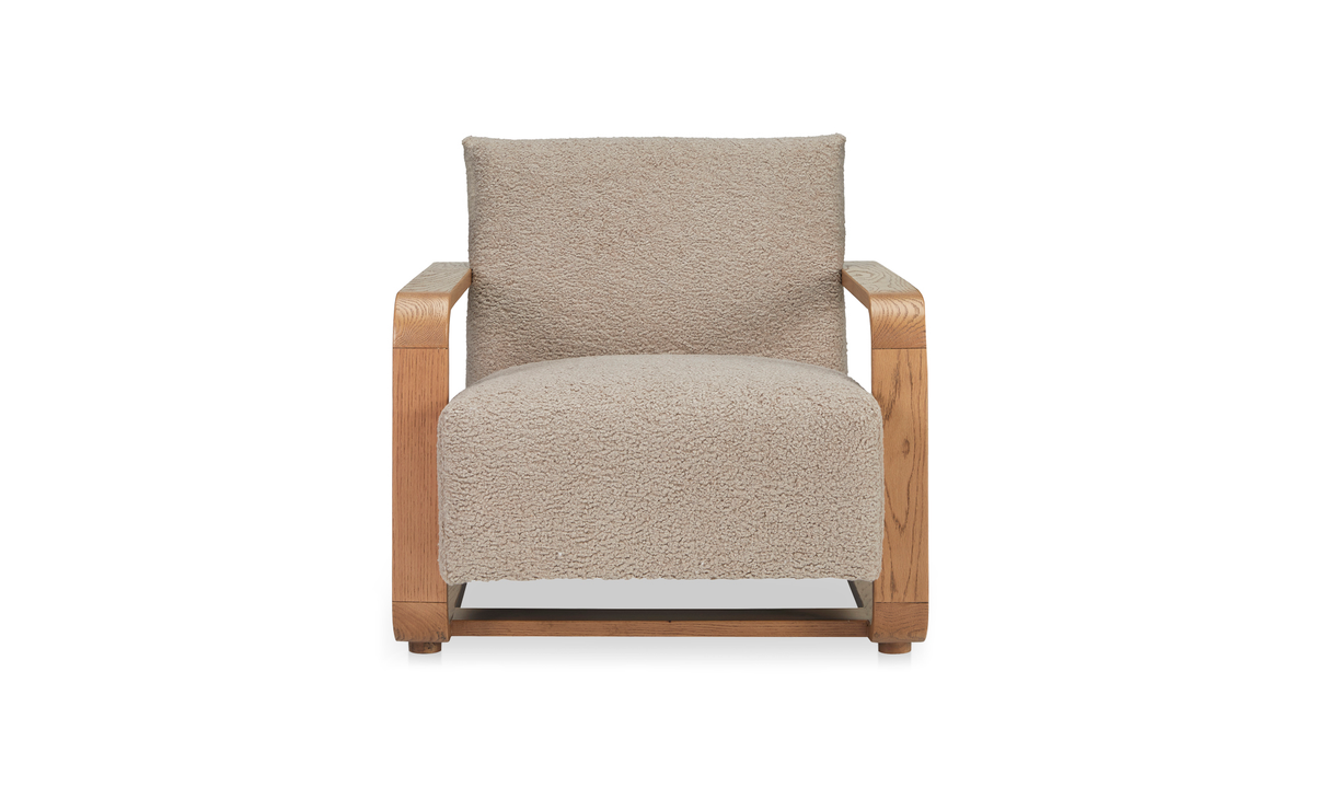 Eckersley Lounge Chair Beige Faux Shearling by Moe's Home at Eve Furniture