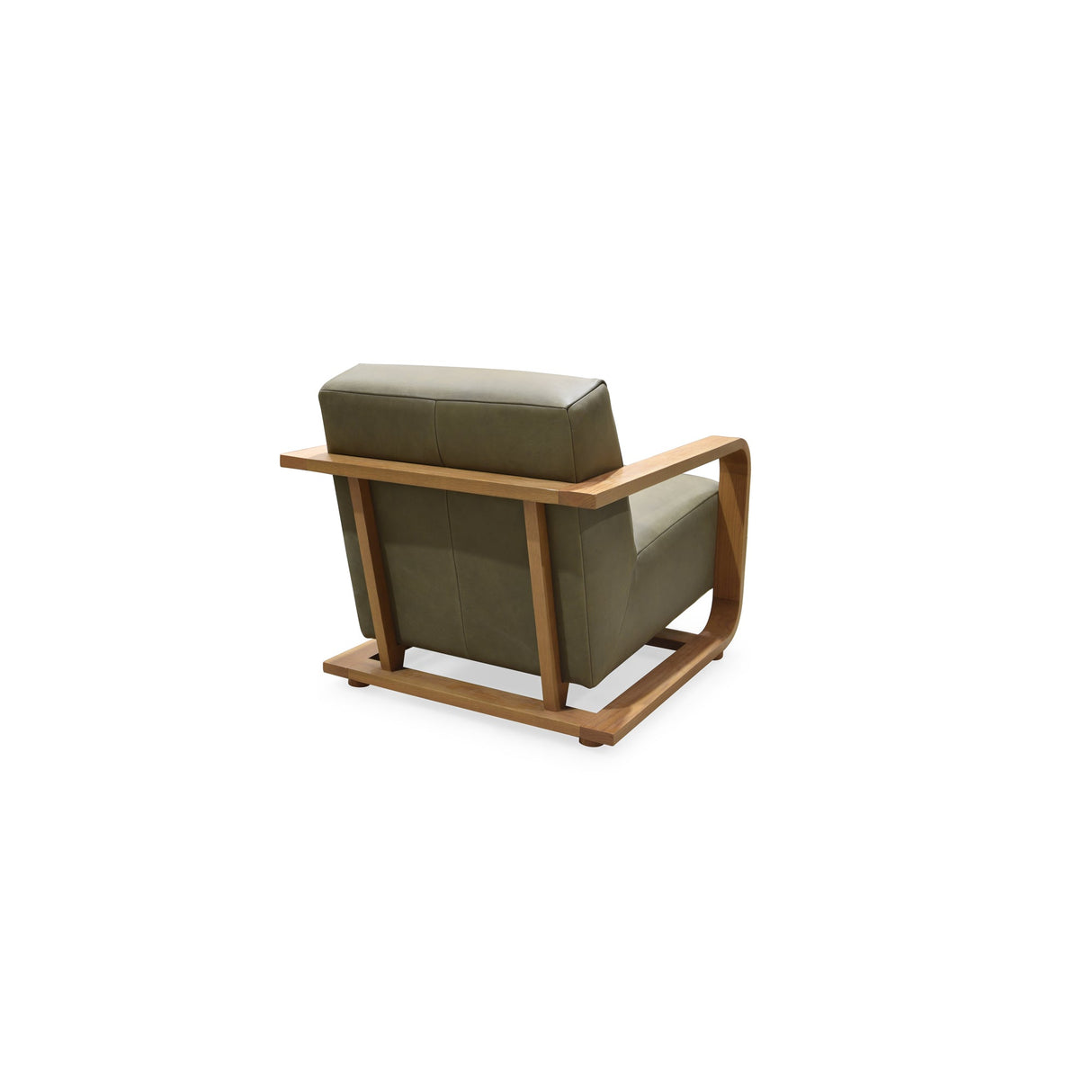 Eckersley Olive Leather Lounge Chair by Moe's Home at Eve Furniture