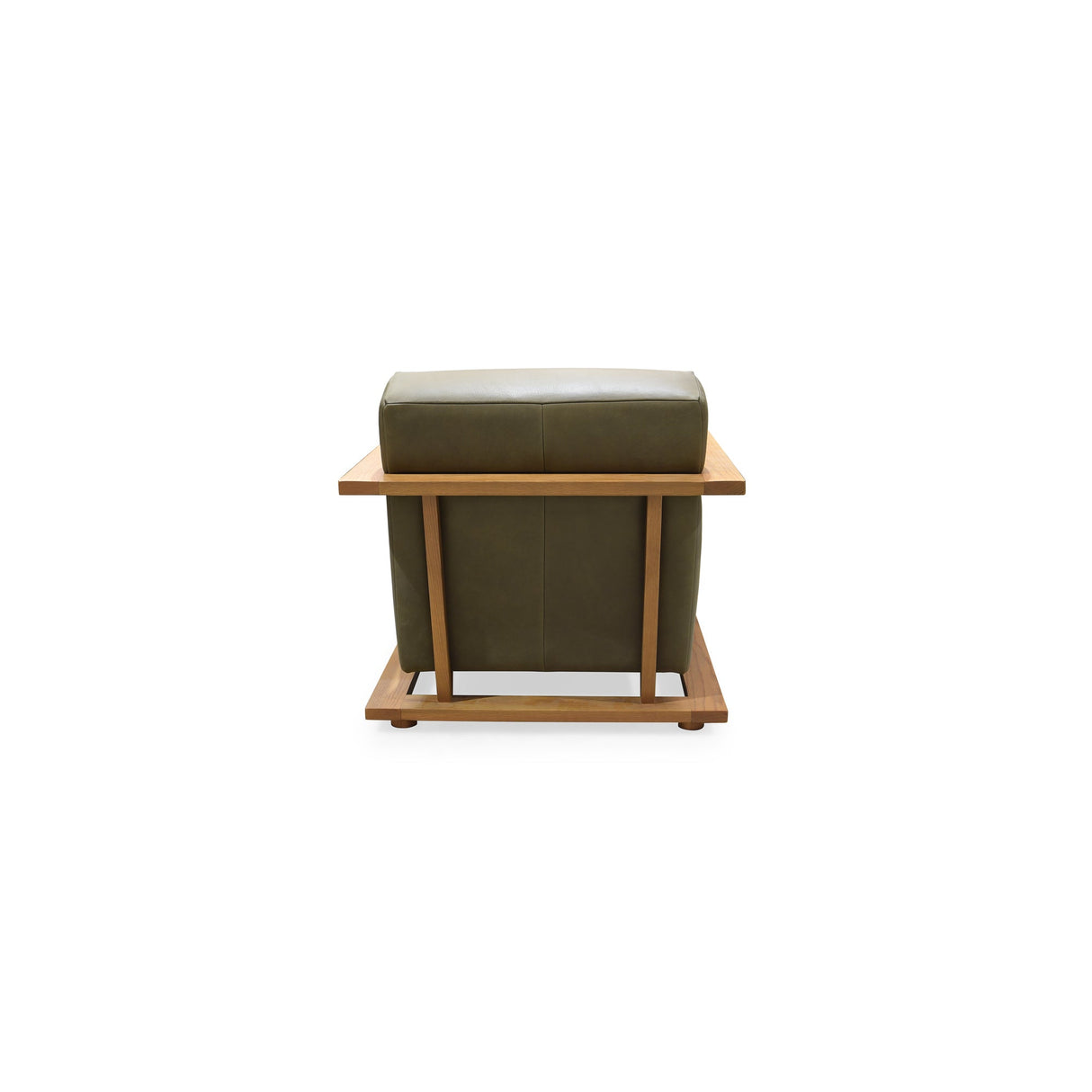 Eckersley Olive Leather Lounge Chair by Moe's Home at Eve Furniture