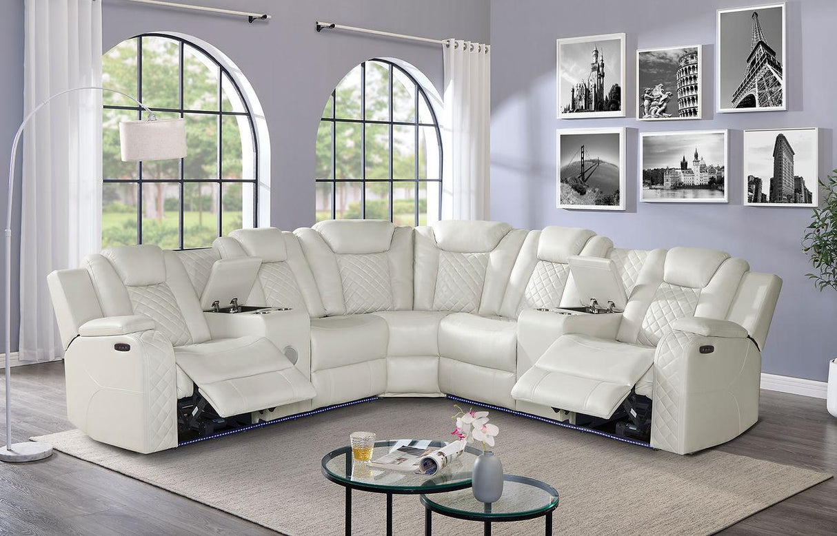 Eclipse Sand 6-Piece Power Sectional by New Era Innovations at Eve Furniture
