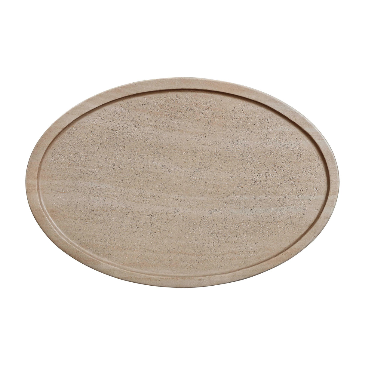 Eclipse Textured Faux Travertine Indoor / Outdoor Side Table by TOV Furniture at Eve Furniture