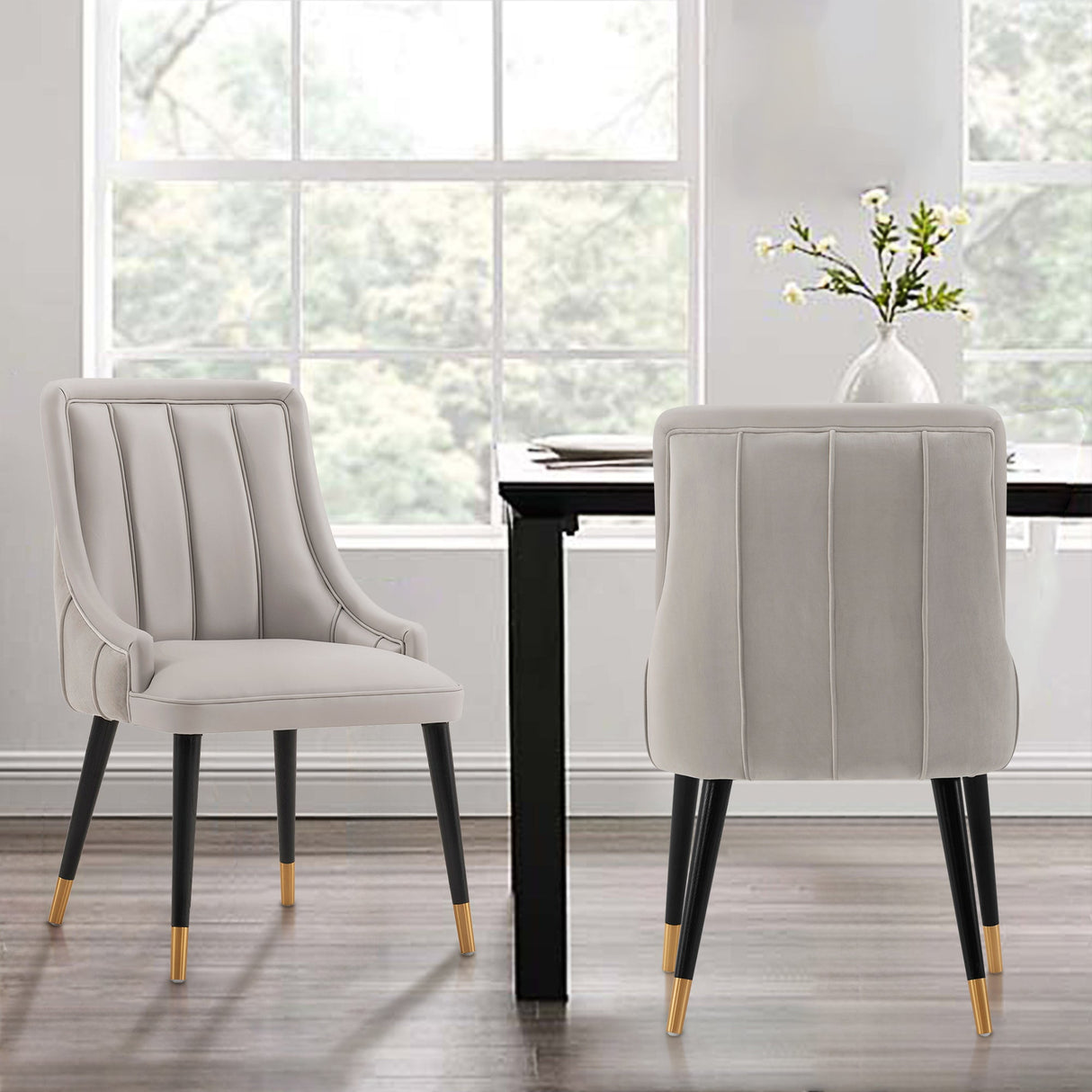Eda Dining Chair in Grey by Manhattan Comfort at Eve Furniture