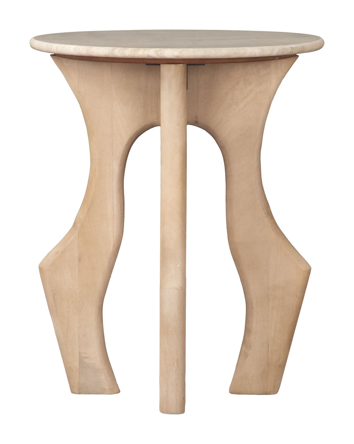 Eda White & Natural Side Table by Zuomod at Eve Furniture
