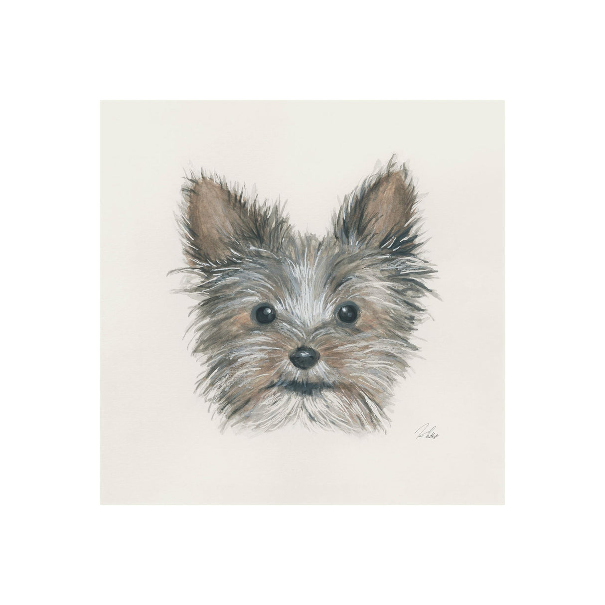 Eddie (Yorkie 1) by Mercana Studio a Hand Embellished Textured Canvas by Mercana at Eve Furniture