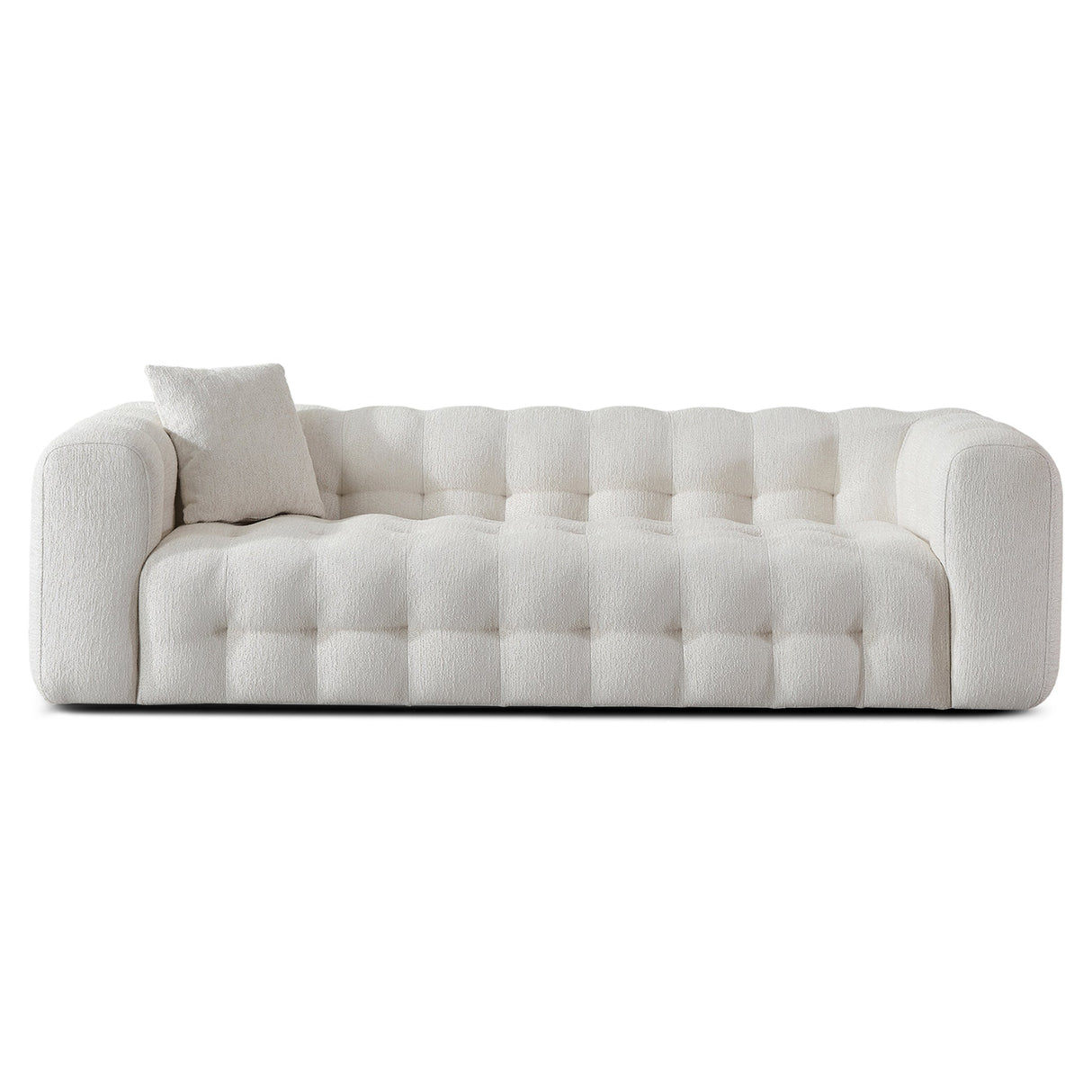 Eden Modern Tufted Chesterfield Cream Boucle Sofa by Ashcroft Imports at Eve Furniture