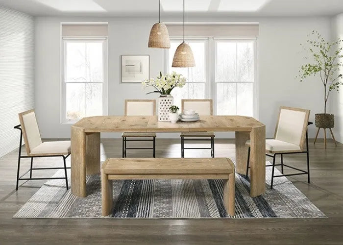 Edenbridge Oak 6-Piece Dining Room Set by Furniture of America at Eve Furniture