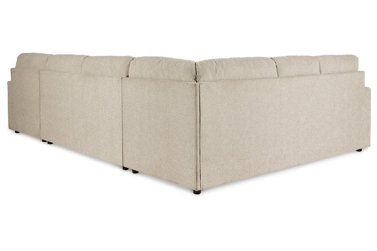 Edenfield Linen 3-Piece Right Arm Facing (RAF) Chaise Sectional by Ashley at Eve Furniture