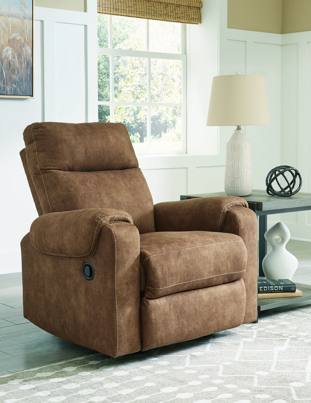 Edenwold Brindle Manual Sofa, Loveseat and Recliner by Ashley at Eve Furniture