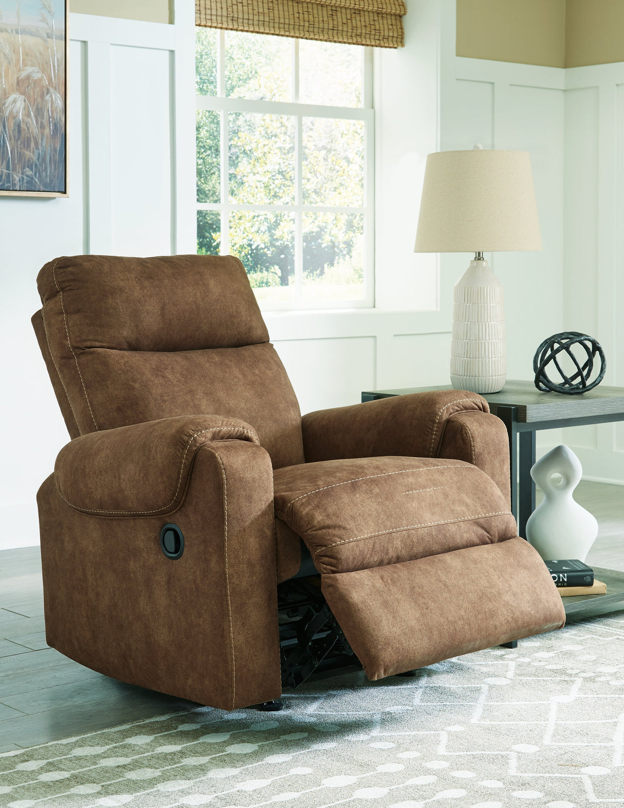 Edenwold Brindle Manual Sofa, Loveseat and Recliner by Ashley at Eve Furniture