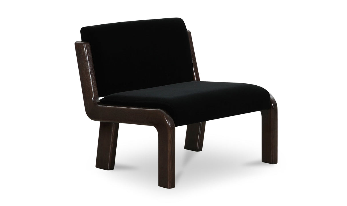 Edie Accent Chair Black Faux Mohair by Moe's Home at Eve Furniture