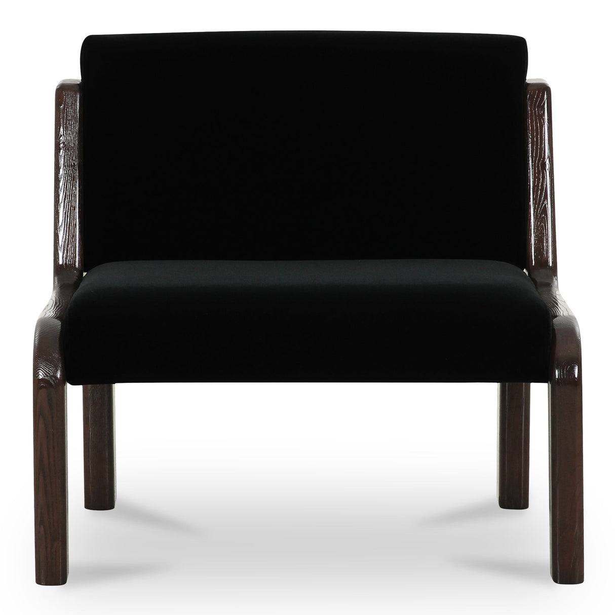 Edie Accent Chair Black Faux Mohair by Moe's Home at Eve Furniture