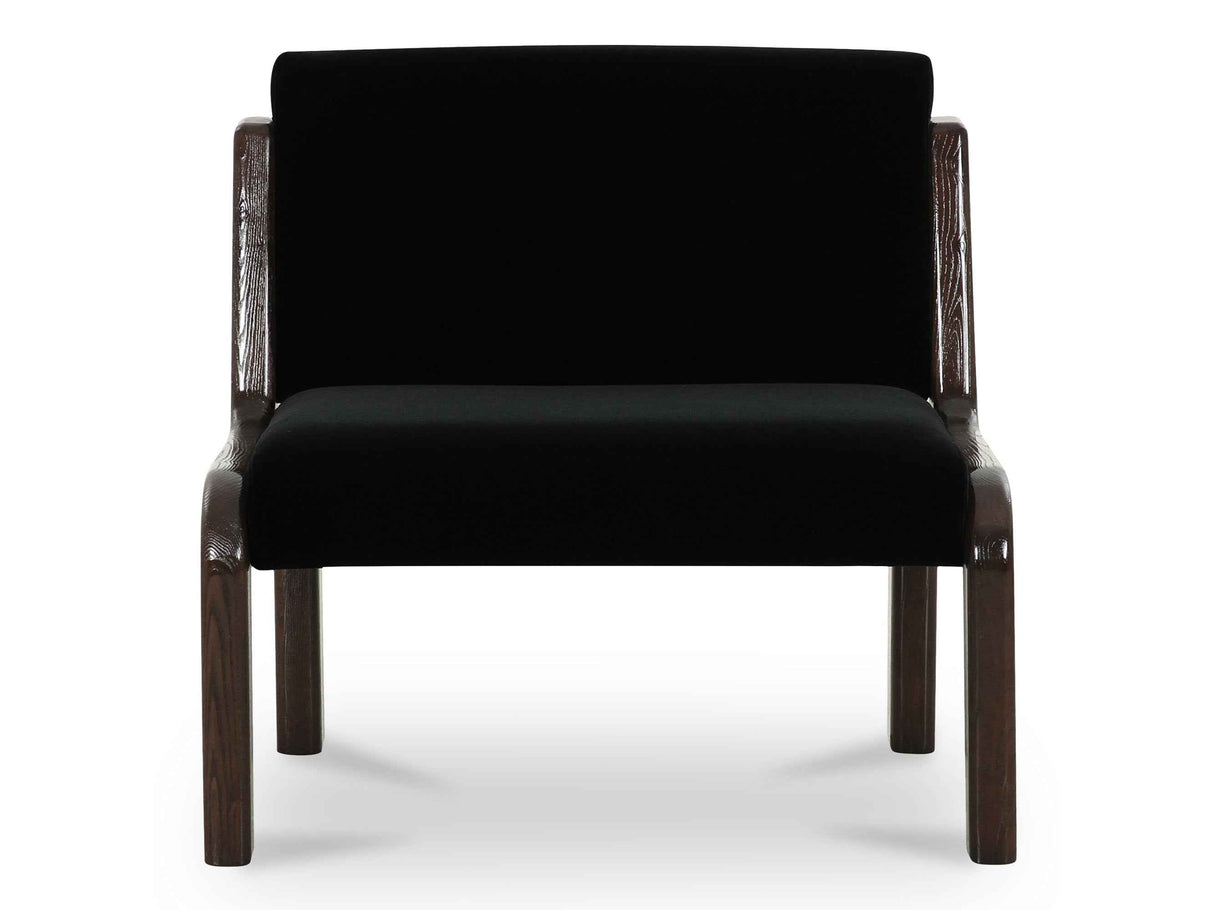Edie Black Faux Mohair Accent Chair by Moe's Home at Eve Furniture