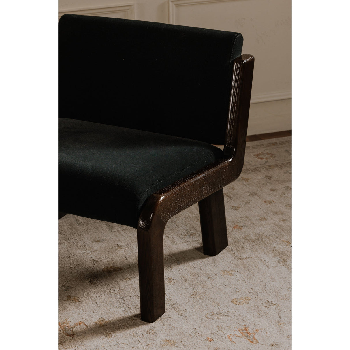 Edie Black Faux Mohair Accent Chair by Moe's Home at Eve Furniture