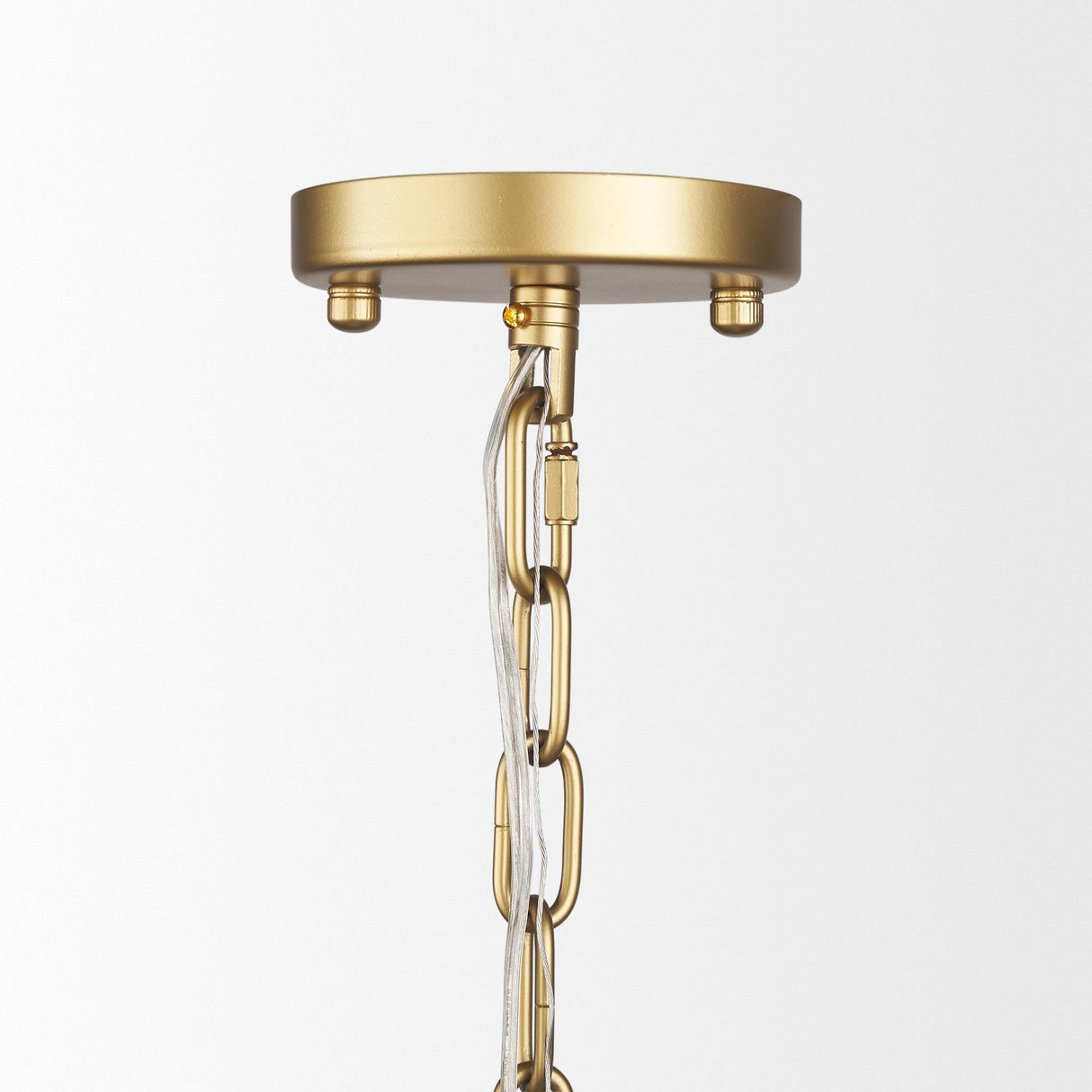 Edie Brushed Gold Metal w/ Frosted Glass Globe 1-Light Pendant by Mercana at Eve Furniture