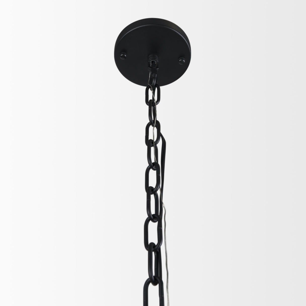Edie Matte Black Metal w/ Frosted Glass Globe 1-Light Pendant by Mercana at Eve Furniture