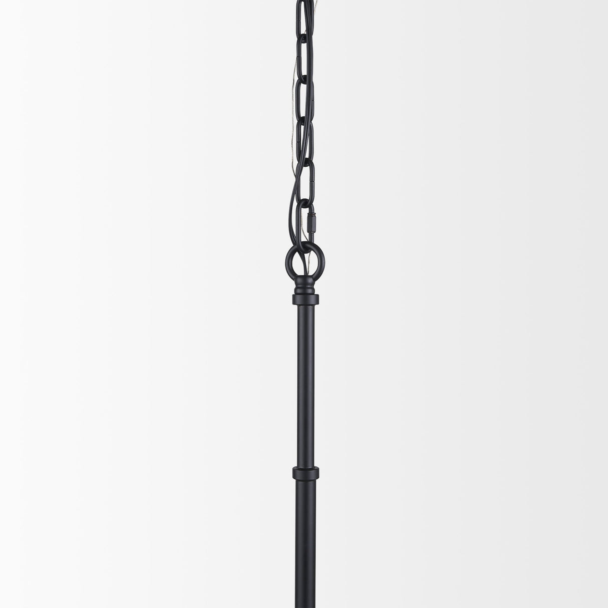 Edie Matte Black Metal w/ Frosted Glass Globe 1-Light Pendant by Mercana at Eve Furniture