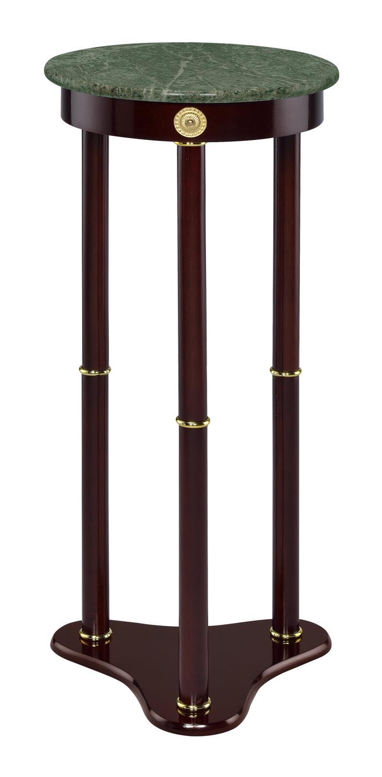 Edie Merlot Round Marble Top Accent Table by Coaster at Eve Furniture